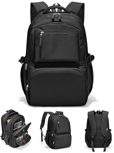 sikazan Rucksack für die Schule, Schulrucksack Teenager Schwarz Mädchen Jungen, Schultasche Damen, Casual Daypacks, School Backpack, School Bag, Schul Tasche, Schulrucksäcke, Schultaschen