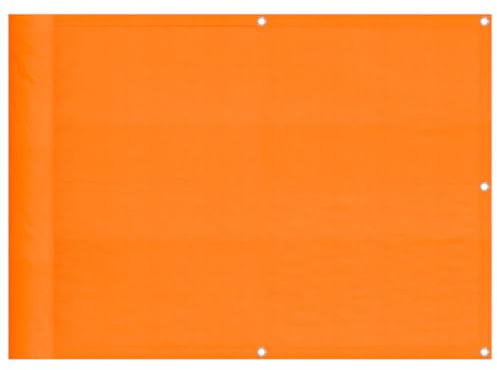 vidaXL Balkon-Sichtschutz Orange 75x800 cm 100% Polyester-Oxford, Balkonsichtschutz, Balkonbespannung, Balkon Windschutz, Sichtschutz