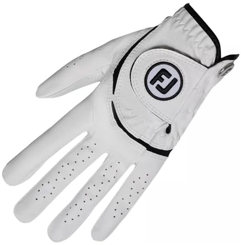 Footjoy Golfhandschuh Junior, Linke Hand (für Rechtshänder), Weiß/Schwarz, Größe L