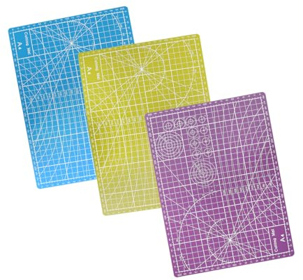 tapete de corte 3 Piezas, A4 base de corte de doble cara Autocicatrizante, alfombrilla de Ritajo para manualidades, multicolor cutting mat, para Coser Patchwork, 30 x 22cm