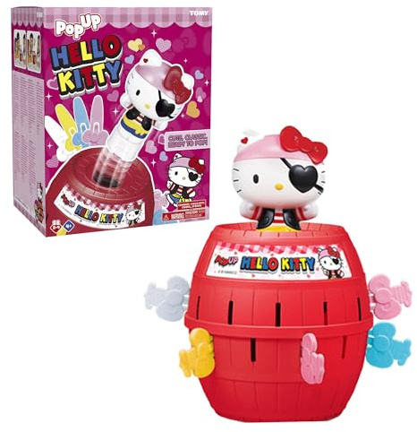 Bizak Salta Hello Kitty,juego acción y suspense con barril y figura Hello Kitty,diseño icónico y kawaii,incluye 24 varillas,edición especial 50º aniversario, para niños y niñas desde 4 años (30697386)