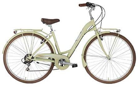 Alpina Bike, Dorothy - Bicicleta de Senderismo de 6 V, Color Crema, 28 Pulgadas, Aluminio