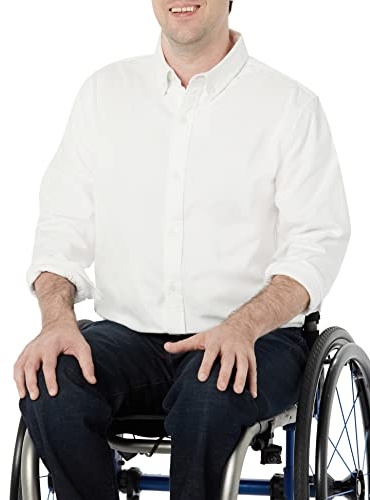 Amazon Essentials Hombre Camisa Oxford elástica de Manga Larga y Corte Ajustado