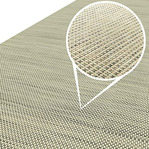 ANRO Läufer In-/Outdoor Teppich wasserfest Balkon Teppich auch für Balkon und Terasse Flur Bodenmatte wetterfest Dune Abwaschbar 500 x 100cm