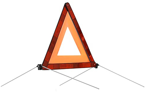 notlok Triangolo di Segnalazione di Sicurezza per Auto, Certificato ECE R27 Unione Europea, per la Protezione di incidenti e Punti pericolosi, Riflettente, Triangolo Pieghevole, Supporto