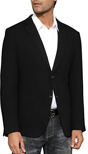 PJ PAUL JONES Men's Casual Slim Fit Linen Jacket Lightweight 2 Button Blazer Sporty Slim fit Leisure Blazer