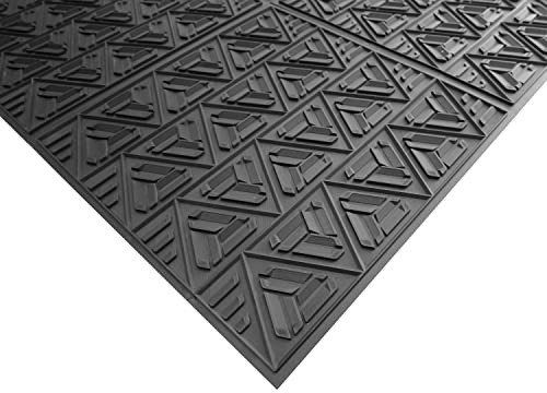 ClimaTex Fußmatte für drinnen und draußen, 91 x 122 cm, Schuh- und Stiefelschabermatte, reinigt Schlamm, Schmutz, Schnee, Sand und Dreck