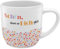GRUSS & CO Tasse mit Rillen Schön | Steinzeug, 40 cl, mehrfarbig | Geschenk Freunde | 48440