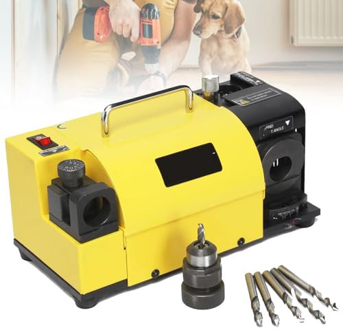 Hydravex Affûteuse de forets, meuleuse de forets Portable 3-20 mm, affûteuse de Fraises en Bout, Machine à Outils d'affûtage de forets Professionnelle, avec 18 Angles de Collecte réglables de Haute