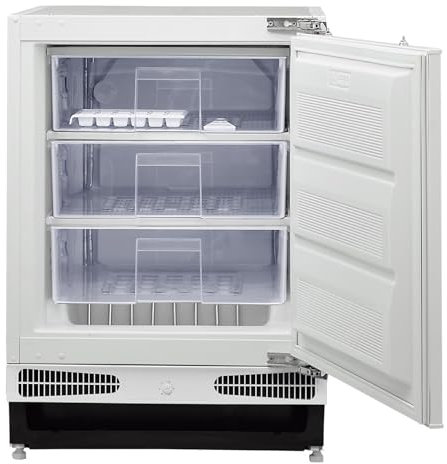 Statesman BU160FZ4E Integrated Under Counter Freezer 96 Litre, 3 Large Storage Drawers, Reversible Door, 60 cm Wide, White