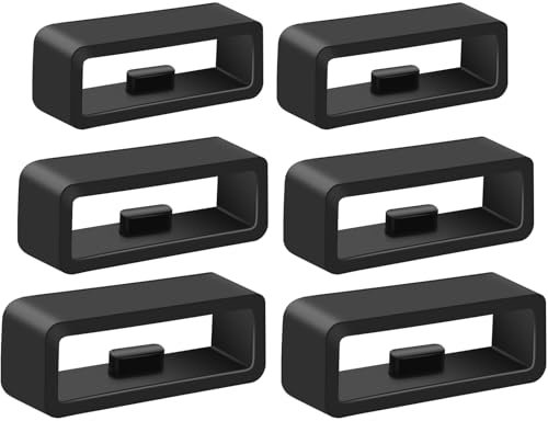 Tobfit 6 Piezas Retenedor de Correa para Reloj, Soporte para Correas de Silicona, Bucles de Pulsera de Reloj, 22mm / 20mm / 18mm (22mm×2+ 20mm×2+ 18mm×2)