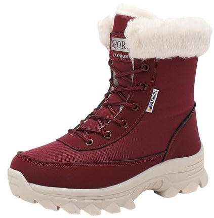 Dasongff Stivali da Neve Donna Scarpe invernali Uomo Donna Stivali Foderati Caldi Antiscivolo Outdoor Piatti Stivaletti da Escursionismo Stivali per Sci Moto Caccia Escursioni Pesca