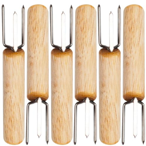 BESPORTBLE Lot de 6 Brochettes de Maïs Réutilisables en Acier Inoxydable, Fourchettes Compactes pour Barbecue, Ustensiles Cuisine Polyvalents pour Camping et Pique-niques, Porte-épis