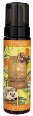 The English Soap Company Anniversary Foaming Hand and Body Wash - Sicilian Lemon and Sweet Orange - Moisturising Hand Wash, Scented Liquid Soap, Made in England - 200ml