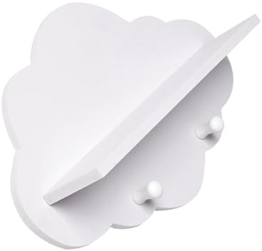 Generico Mensola a Forma di Nuvola con Ganci Appendiabiti da Parete, Scaffale Portaoggetti per Veranda e Soggiorno, Decorazione Casa senza Foratura per Camera da Letto, Supporto per Chiavi