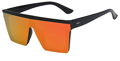 FOURCHEN Gafas de sol cuadradas de gran tamaño para mujeres y hombres de moda con marco grande