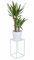 HowHomely Blumenständer Metall Weiß 40 cm Hoch - Solider und Robuster Blumenhocker Metall - Pflanzenständer für die Dekoration in Wohnzimmer Schlafzimmer oder Büro