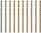amoolo 2.5mm 10pcs Cobalt Drill Bit, M35 HSS Metric Cobalt Drill Bit Set for Hard Metal, Stainless Steel, Cast Iron