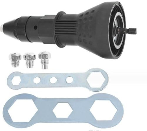 Gifts for Men, Christmas Gifts for Dad，Cordless Rivet Gun Drill Adapter Electric Drill Tool Kit Electric Rivet Nut Riveter Adaptor Insert Nut Hand Power Tool Accessories