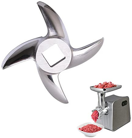 Cuchillas para Picadora, Cuchillas Maquina de Picar Carne, Cuchilla Picadora de Carne, Cuchilla para Picadora de Acero Inoxidable, Recambio de la Cuchilla Profesional para Carne en Forma de Cruz(12#)