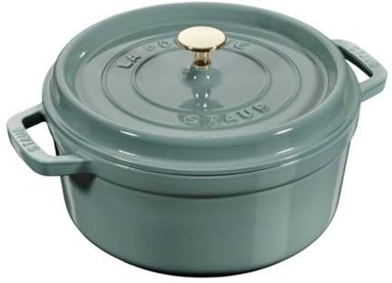 Staub, La Cocotte 1023968 Cocotte 26 cm 5.25 L Eucalyptus Cast Iron Round