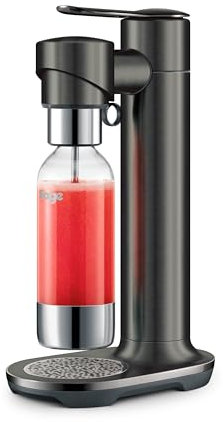 Sage - InFizz Fusion para Hacer Refrescos en Casa - para Agua con Gas, Zumo, Té, Cócteles y Bebidas Gaseosas, Negro Negro