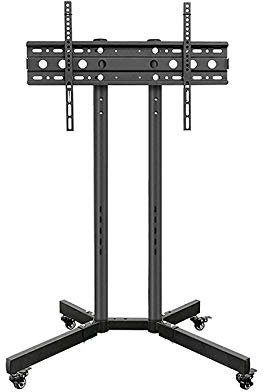 TV-väggfäste Rullande/mobil-TV-vagn med hjul för 32 - 65 LCD Plasma plattskärm Upp till 110lbs Höjdjusterbart rullställ，