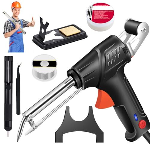 Outils de Soudage Laser Industriels à Chauffage Interne, Pistolet à Souder Manuel, Soudage/DéCoupe/éLimination de La Rouille 3 En 1, Pour La RéParation/Fabrication de MéTaux(6 PCS Set Black)