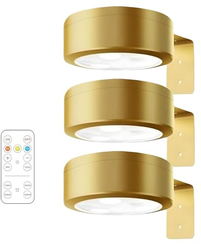 Fiotha 3 lámparas de fotos inalámbricas, iluminación de imagen inalámbrica con mando a distancia, luz de pintura LED, marco de fotos sin agujeros, luz de imagen, 3 colores de luz, luces de imagen para