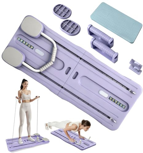 Roadtime Reformateur Pilates 6 en1 Amélioré Pliable Ensemble Compact Violet