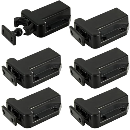 EJRUP 6 Piezas Push to Open Cierre con pestillo de Resorte, Imanes Puertas Armario, Amortiguadores Muebles Cocina, para Puerta Oculta, Armarios, Roperos, Libreria