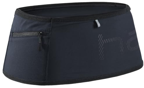 Haimont No-Bounce Running Hydration Belt for Trail & Daily Runs Dark Grey L | 500ml Soft Flask Compatible, Zip Pocket, Gel Storage, Pole Loops