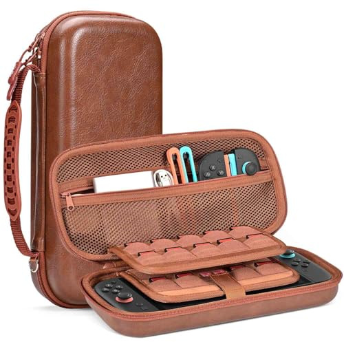 Younik Switch 2 Case, PU Leather Carrying Case for NS Switch 2 (2025)