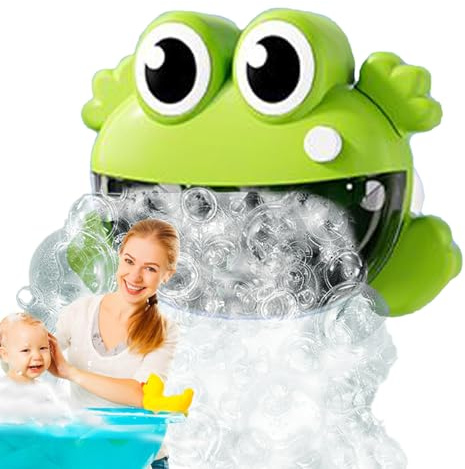 Macchina per la bolla per il bagno del bambino, giocattolo da doccia a forma di rana e , macchina automatica per bolle in schiuma con supporto a , accessorio per gioco da