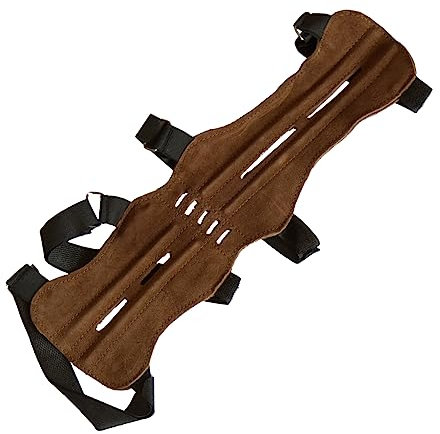 elToro Traditioneller Armschutz Mittel (28cm) - Wildleder hell; Zubehör für Bogenschießen, Pfeil und Bogen, Bogensport