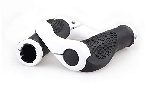 VOANZO Empuñaduras de Manillar de Bicicleta, empuñaduras de Manillar de Bicicleta de montaña MTB de Goma de diseño ergonómico con Cuernos de Extremos de Barra, Protector cómodo