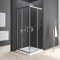 Duschkabine 100x100cm Eckeinstieg mit Schiebetüren Duschkabine Schiebetür 6mm ESG Glas Duschabtrennung Dusche Duschwand Höhe 185cm ohne Duschtasse