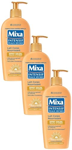 Mixa Intensif Peaux Sèches Lait Corps Nourrissant, 250ml (Lot de 3)