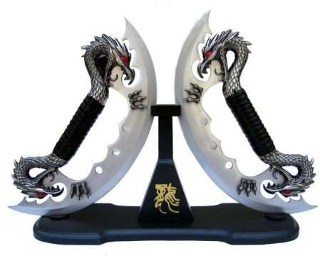 MONDE FEERIQUE - Dague Couteaux Dragons Fantaisie x2