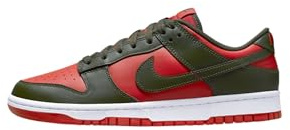 NIKE Herren Dunk Low Retro Bttys Sneaker, Mystic Red/Cargo Khaki, 44.5 EU