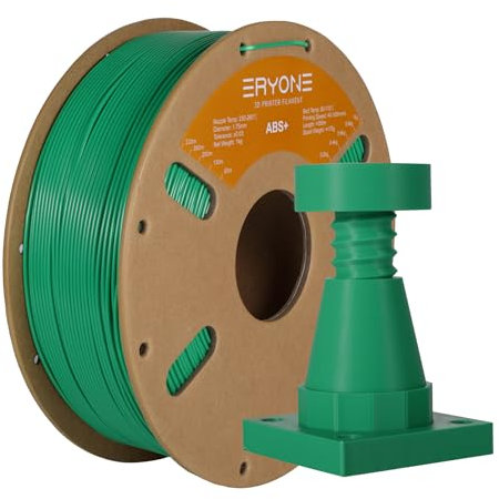 ERYONE Engineering Filament, 1.75 mm 3D Printing Filament, Dimensional Accuracy +/- 0.03mm, Fit Most FDM 3D Printers, ABS Plus Green 1kg Spool (2.2LBS)
