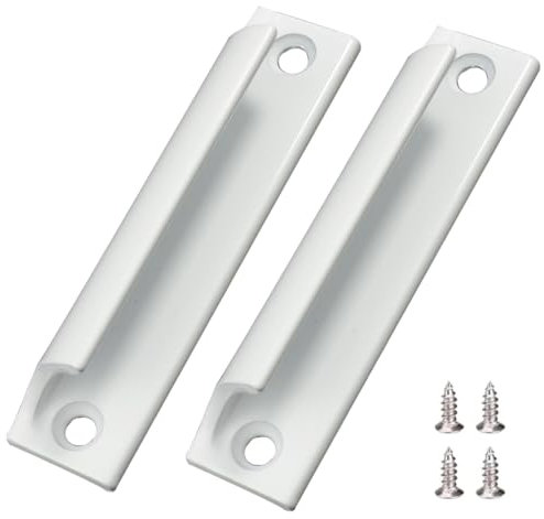 2 Pezzi Maniglie Porte Esterne, Maniglia In Lega di Alluminio, Maniglia per Porta Scorrevole, Maniglia per Porta Balcone, Maniglia per Cassetto Dell'Armadio per Finestre con Viti