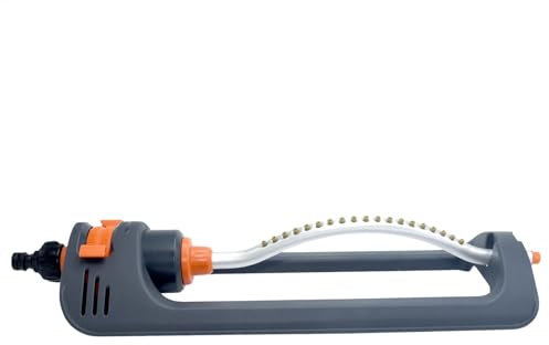Arroseur oscillant pour pelouse - Système d'irrigation automatique - Arroseur d'eau de jardin avec socle pour terrasse, cour, entretien de la pelouse - Pulvérisateur d'extérieur robuste pour un débit
