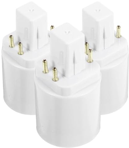 Healifty Adaptateur De Douille D'Ampoule G24Q Vers E27 3 PièCes Convertisseurs De Support De Lampe Led Blanc RéSistant À La Chaleur Installation Facile Pour Maison Bureau
