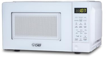 Commercial Chef 0.7 Cu. Ft. Countertop Microwave Oven, CHM770W, White