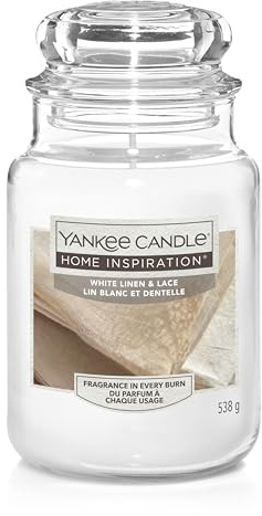YANKEE CANDLE White Linen & LACE L