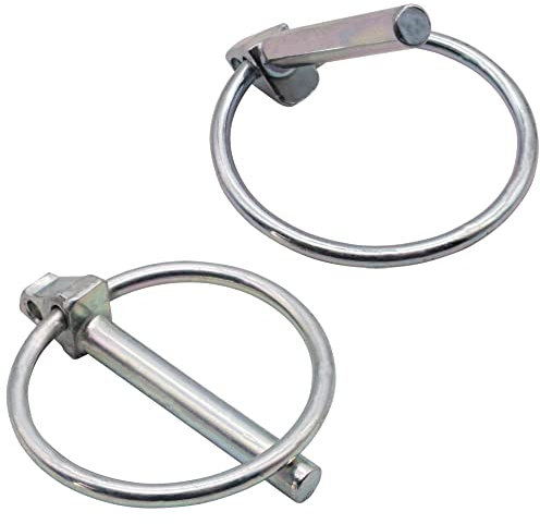 SKIR'CO (2 pezzi) Spine a scatto in acciaio zincato 4,5 mm, DIN 11023, spine a scatto con bloccaggio, perno in metallo con anello