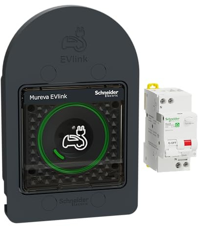 Schneider Electric - EVLink - Kit Mureva EVlink - Protection + Prise courant 2P+T renforcée VE IP66 IK08 gris - MUR36016