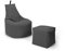 Nadimaideal Sitzsack XL - XXL für Kinder, Teenager & Erwachsene | Indoor & Outdoor | bereits gefüllt | Sitzsack Gaming | Füllung EPS Perlen (Anthrazit, XXL - Durchmesser 80 cm für Erwachsene)