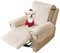CFPLeHiYS Sesselschoner für Relaxsessel, Sesselüberwurf mit Armlehne Bezug Fernsehsessel Schonbezug Taschen Sesselauflage Plüsch Sesselbezug für Haustieren Hund(Beige,1 Sitz (53 * 190cm))